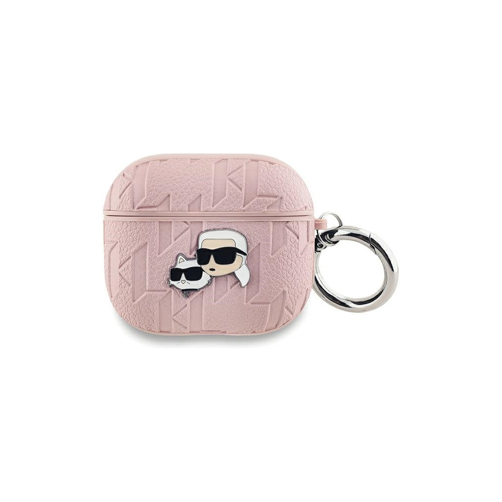 Etui Karl Lagerfeld KLA3PGKCPP Apple AirPods 3 cover Monogram Karl & Choupette Head różowy/pink