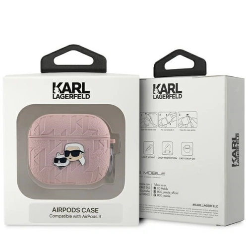 Kup Case Karl Lagerfeld KLA3PGKCPP Apple AirPods 3 Hülle Monogramm Karl & Choupette Kopf rosa/pink - KLD2042 - {ean13} - Sklep Home Screen