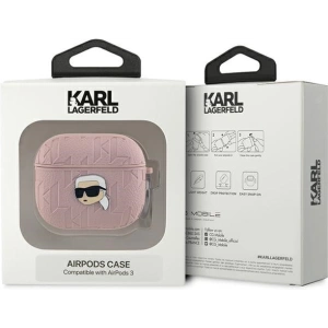 Kup Etui Karl Lagerfeld KLA3PGKIPP Apple AirPods 3 husa Monogram Karl Head roz/pink - KLD2044 - {ean13} - Sklep Home Screen