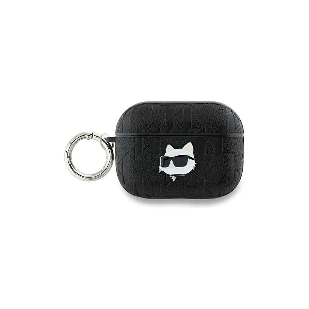 Etui Karl Lagerfeld KLAP2PGCHPK Apple AirPods Pro (2. generacji) cover Monogram Choupette Head czarny/black