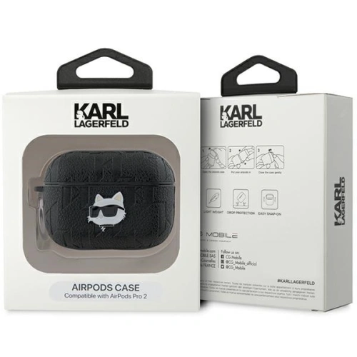 Kup Etui Karl Lagerfeld KLAP2PGCHPK Apple AirPods Pro (2. generacji) cover Monogram Choupette Head czarny/black - KLD2045 - {ean13} - Sklep Home Screen