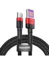 Kabel USB-C Baseus Cafule Huawei SuperCharge, QC 3.0, 5A 1m (černá-červená)
