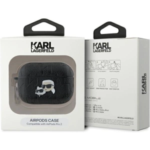 Buy Karl Lagerfeld KLAP2PGKCPK Apple AirPods Pro (2 gen) cover Monogram Karl & Choupette Head black - KLD2046 - {ean13} - Home Screen Store Europe
