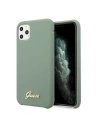 Husă Guess GUHCN65LSLMGKA Apple iPhone 11 Pro Max khaki carcasă dură Silicon Vintage Logo Auriu