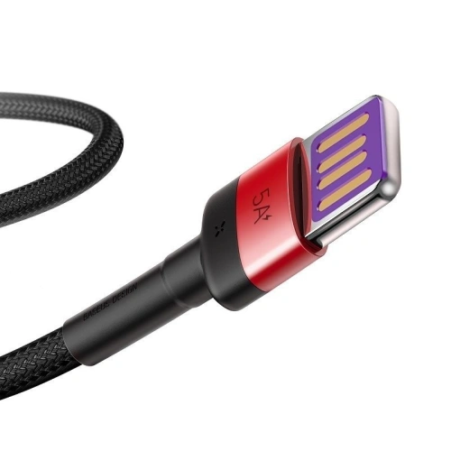 Kup USB-C kábel Baseus Cafule Huawei SuperCharge, QC 3.0, 5A 1m (fekete-piros) - BSU692BLKRED - {ean13} - Sklep Home Screen