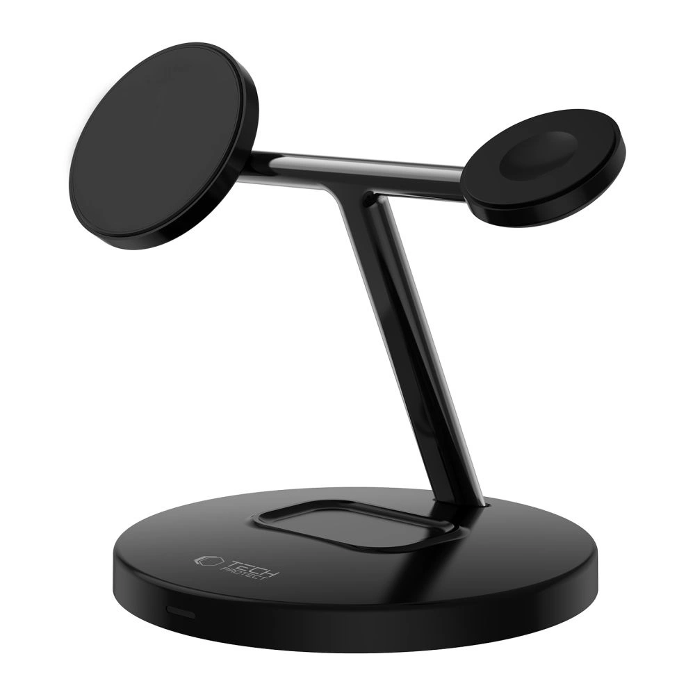 Ładowarka indukcyjna 3w1 Tech-Protect A35 QI 15W Magnetic Magsafe Wireless Charger + kabel USB-C / USB-C 100cm black