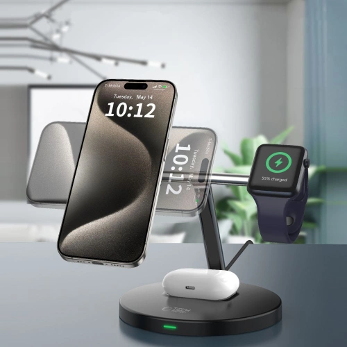 Kup Induktive Ladegerät 3w1 Tech-Protect A35 QI 15W Magnetisches Magsafe Wireless Charger + USB-C / USB-C Kabel 100cm schwarz - THP2853 - {ean13} - Sklep Home Screen