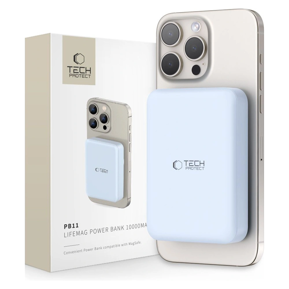Powerbank magnetyczny Tech-Protect LifeMag PB11 MagSafe 15W 10000mah Blue