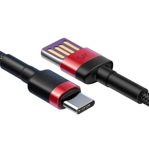 Kup Kabel USB-C Baseus Cafule Huawei SuperCharge, QC 3.0, 5A 1m (černá-červená) - BSU692BLKRED - {ean13} - Sklep Home Screen