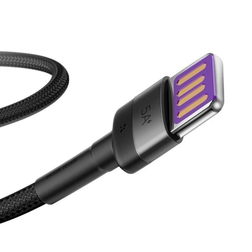 Kup Cablu USB-C Baseus Cafule Huawei SuperCharge, QC 3.0, 5A 1m (negru-gri) - BSU693BLKGRY - {ean13} - Sklep Home Screen