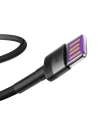 Kup Kabel USB-C Baseus Cafule Huawei SuperCharge, QC 3.0, 5A 1m (černá-šedá) - BSU693BLKGRY - {ean13} - Sklep Home Screen