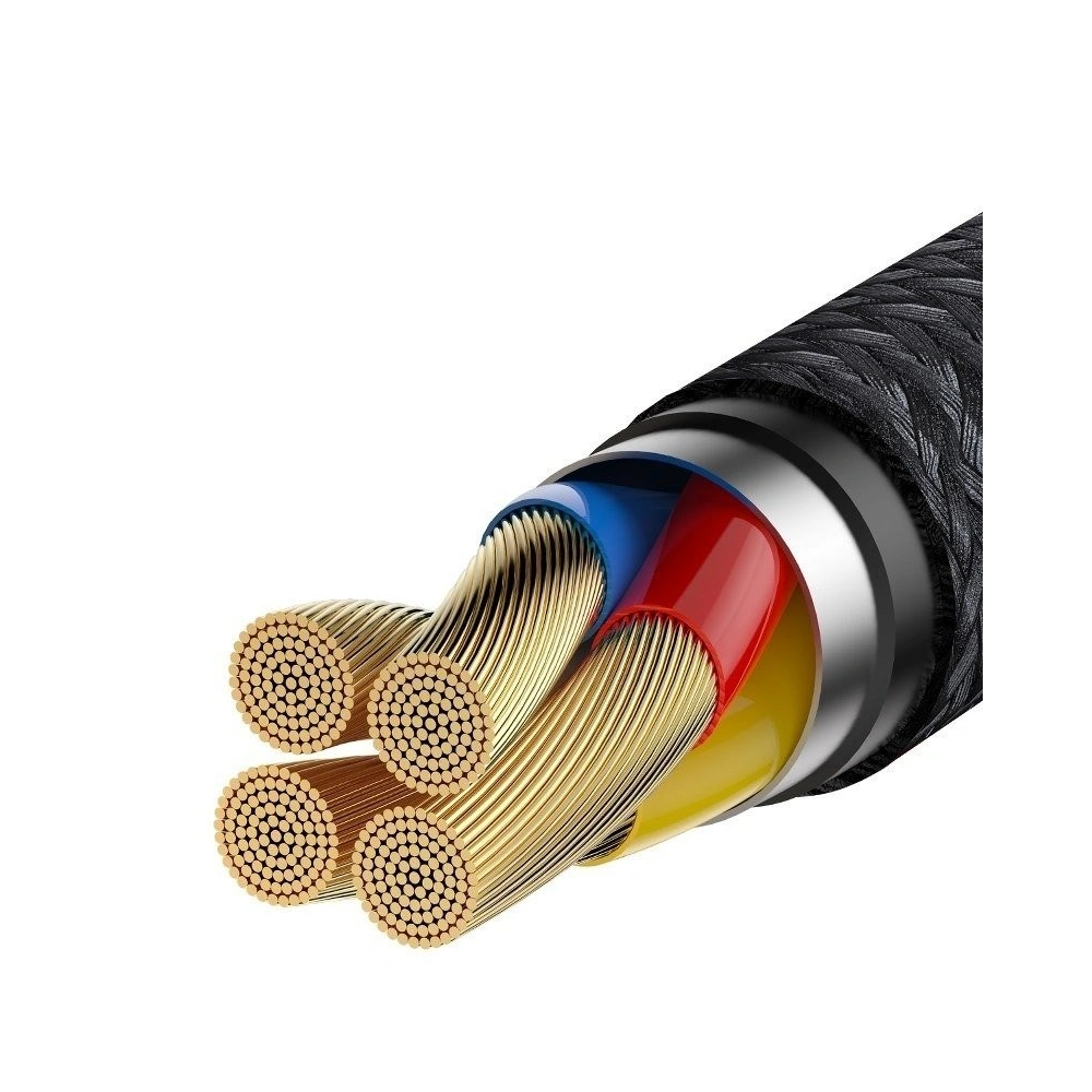 Kabel USB-C Baseus Cafule Huawei SuperCharge, QC 3.0, 5A 1m (czarno-szary)