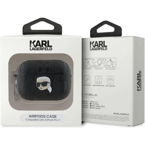 Buy Karl Lagerfeld KLAP2PGKIPK Apple AirPods Pro (2 gen) cover Monogram Karl Head black - KLD2048 - {ean13} - Home Screen Store Europe