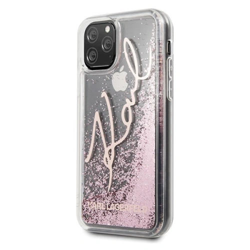 Kup Karl Lagerfeld KLHCN65TRKSRG iPhone 11 Pro Max rózsaszín-arany/rose gold Glitter Signature - KLD187RS - {ean13} - Sklep Home Screen