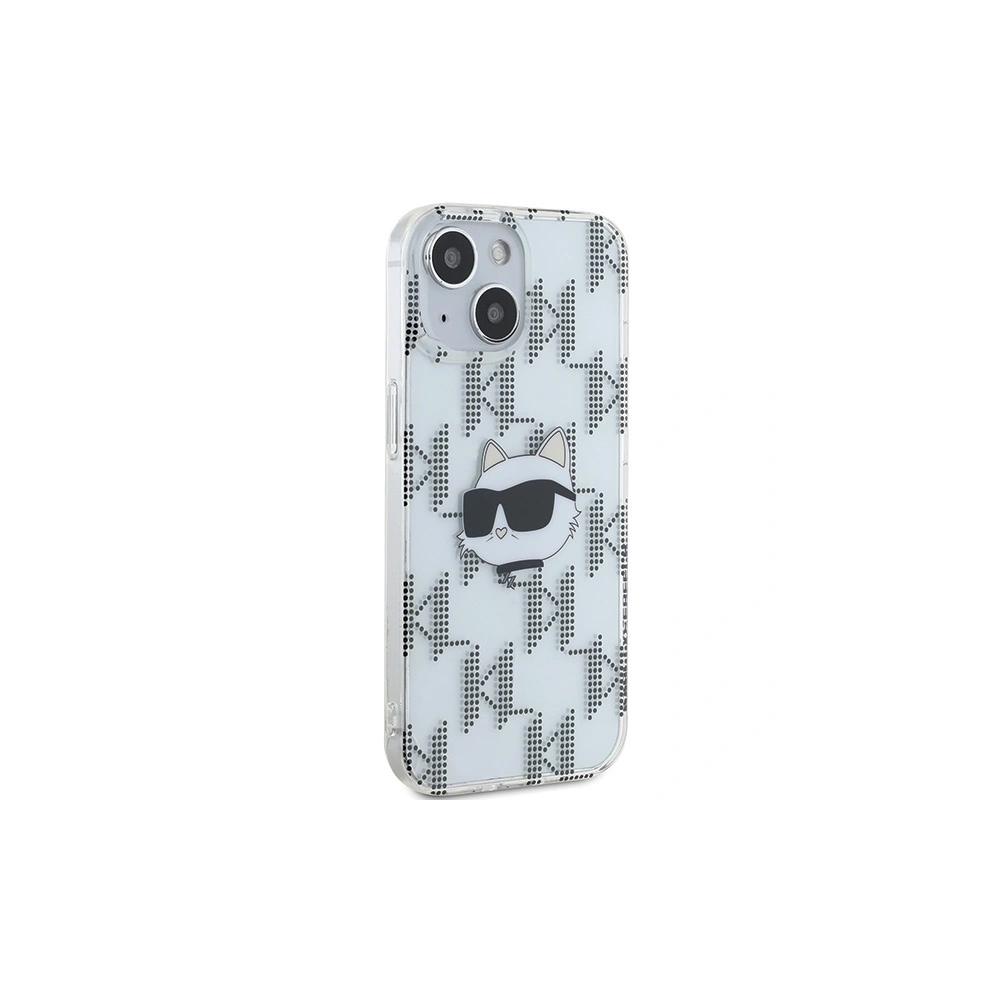 Etui Karl Lagerfeld KLHCP15SHKLPCHT Apple iPhone 15 / 14 / 13 hardcase IML Choupette Head & Monogram transparent