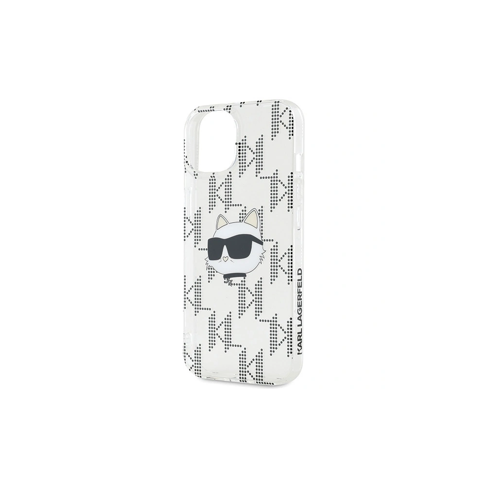 Etui Karl Lagerfeld KLHCP15SHKLPCHT Apple iPhone 15 / 14 / 13 hardcase IML Choupette Head & Monogram transparent