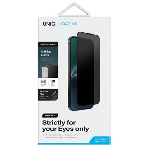 Kup Privatisierendes Glas UNIQ Optix Privacy Apple iPhone 15 Pro Max - UNIQ1162 - {ean13} - Sklep Home Screen