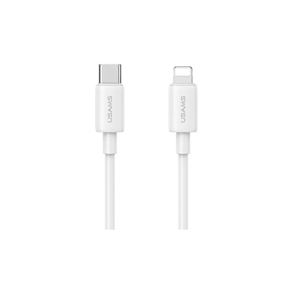 Ładowarka sieciowa USAMS T65 US-CC226 USB-C PD 20W Fast Charging + kabel USB-C / Lightning 30W biały/white