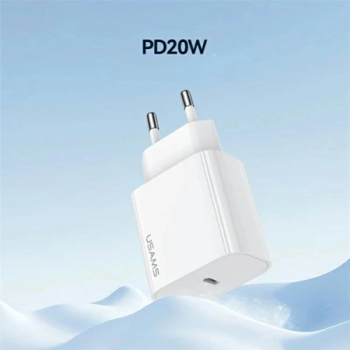 Kup USAMS T65 US-CC226 hálózati töltő USB-C PD 20W Gyors Töltés + USB-C / Lightning 30W kábel fehér/white - USA1116 - {ean13} - Sklep Home Screen