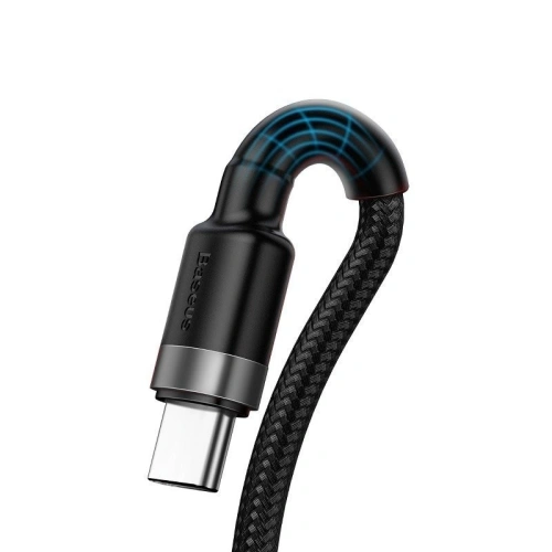 Kup Kabel USB-C Baseus Cafule Huawei SuperCharge, QC 3.0, 5A 1m (černá-šedá) - BSU693BLKGRY - {ean13} - Sklep Home Screen