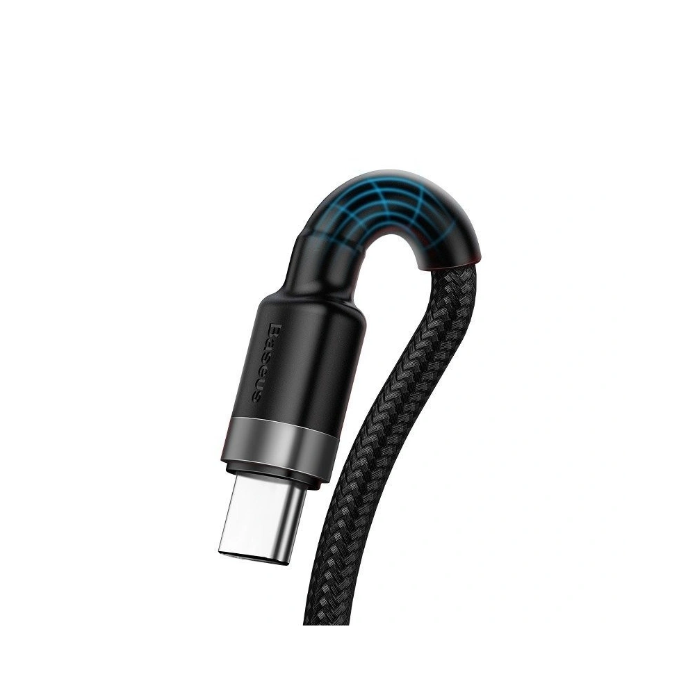 Kabel USB-C Baseus Cafule Huawei SuperCharge, QC 3.0, 5A 1m (czarno-szary)