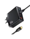 USAMS US-CC168 Netzladegerät USB-A, 2xUSB-C T52 PD 140W Schnellladung + USB-C / USB-C Kabel 240W schwarz/black