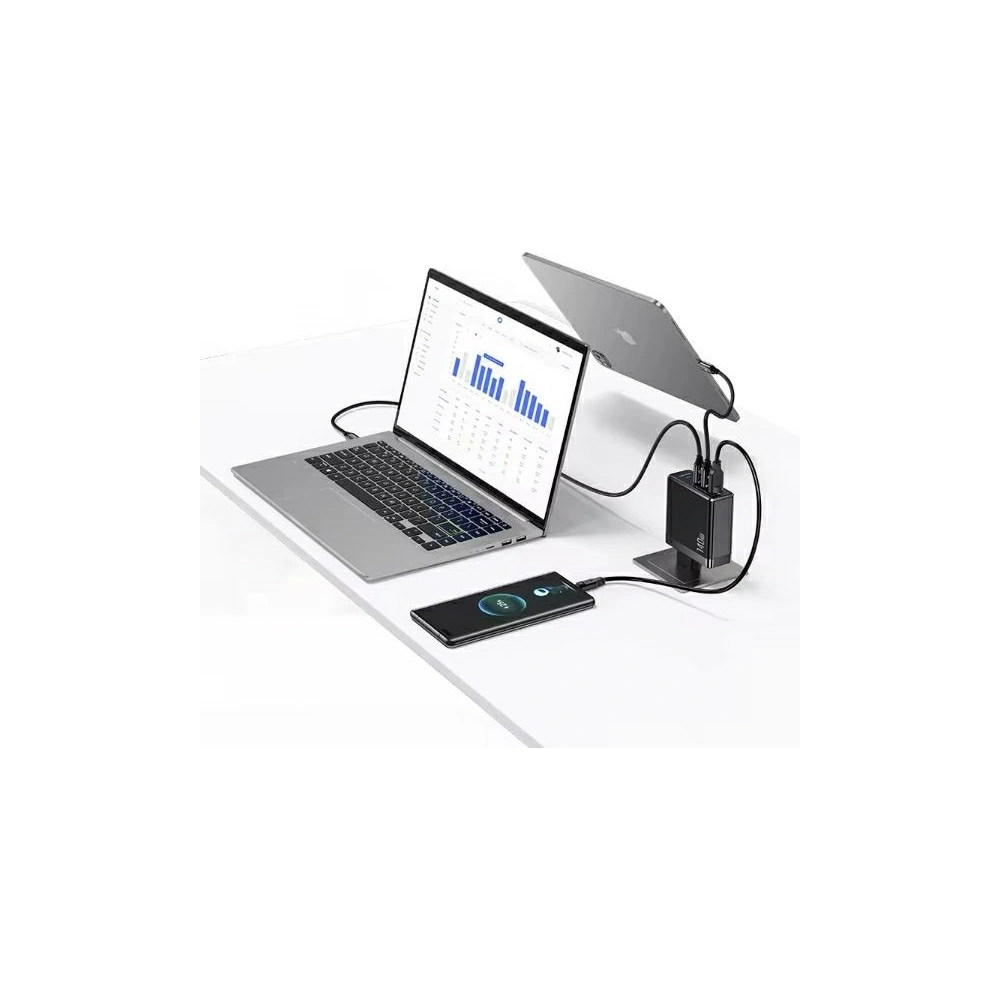 Ładowarka sieciowa USAMS US-CC168 USB-A, 2xUSB-C T52 PD 140W Fast Charging + kabel USB-C / USB-C 240W czarny/black
