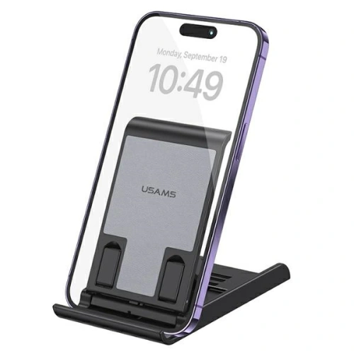 Buy USAMS US-ZJ073 folding desk stand for phone/tablet black - USA1119 - {ean13} - Home Screen Store Europe