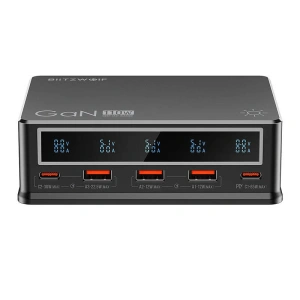 Kup Încărcătorul de rețea Blitzwolf BW-i9 3xUSB-A, 2xUSB-C 110W PD negru - BLZ597 - {ean13} - Sklep Home Screen