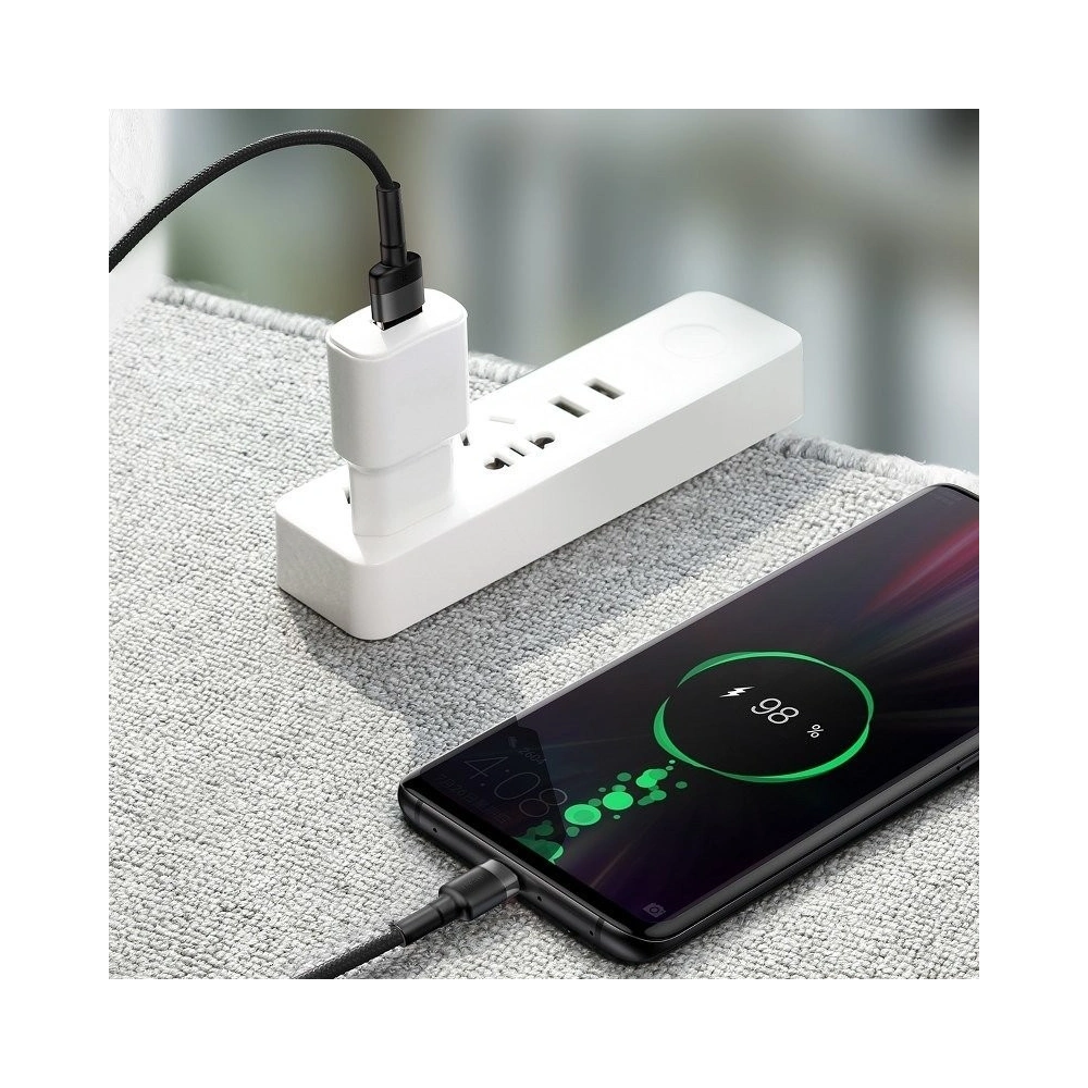 Kabel USB-C Baseus Cafule Huawei SuperCharge, QC 3.0, 5A 1m (czarno-szary)