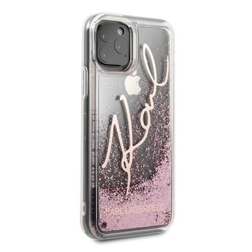 Kup Karl Lagerfeld KLHCN65TRKSRG iPhone 11 Pro Max rózsaszín-arany/rose gold Glitter Signature - KLD187RS - {ean13} - Sklep Home Screen