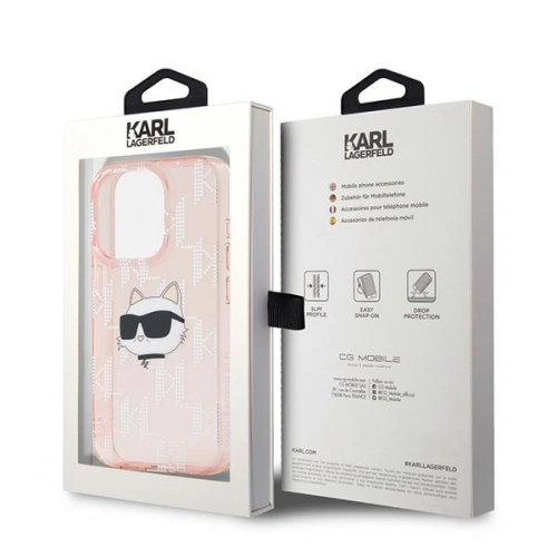 Kup Case Karl Lagerfeld KLHCP15XHKLPCHP Apple iPhone 15 Pro Max Hardcase IML Choupette Head & Monogram rosa/pink - KLD2062 - {ean13} - Sklep Home Screen