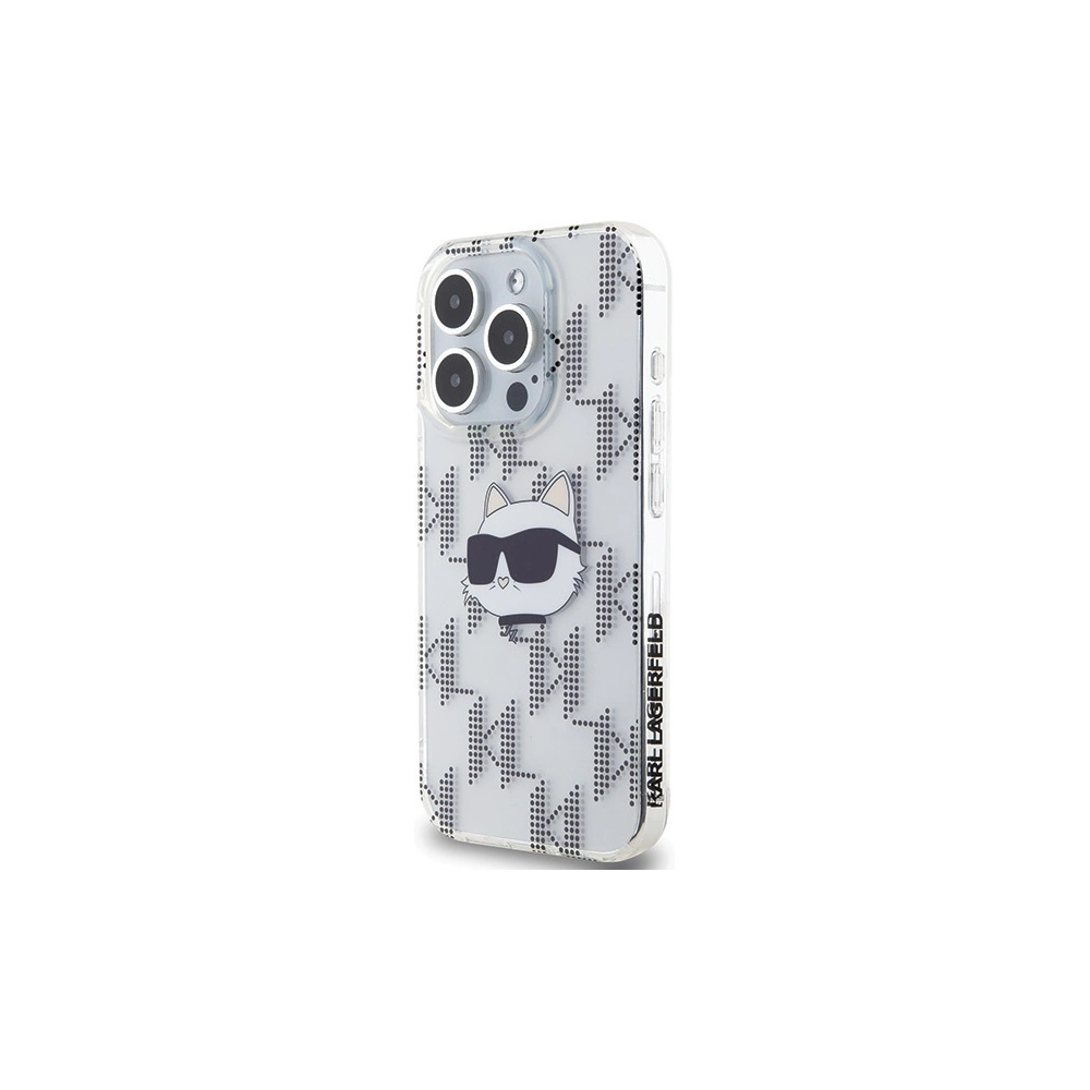 Etui Karl Lagerfeld KLHCP15XHKLPCHT Apple iPhone 15 Pro Max hardcase IML Choupette Head & Monogram transparent