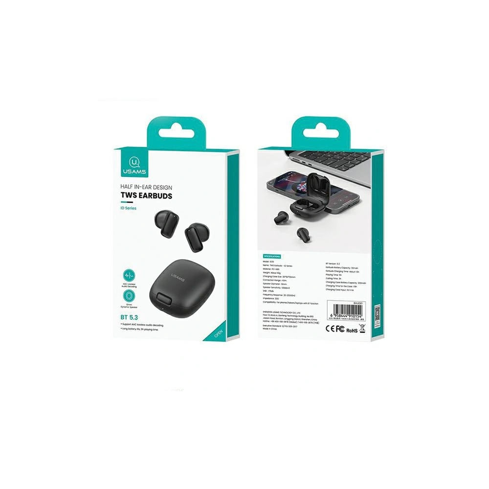 Słuchawki bezprzewodowe douszne USAMS ID Series ID25 Bluetooth 5.3 TWS biały/white