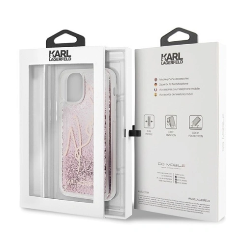 Kup Karl Lagerfeld KLHCN65TRKSRG iPhone 11 Pro Max rózsaszín-arany/rose gold Glitter Signature - KLD187RS - {ean13} - Sklep Home Screen