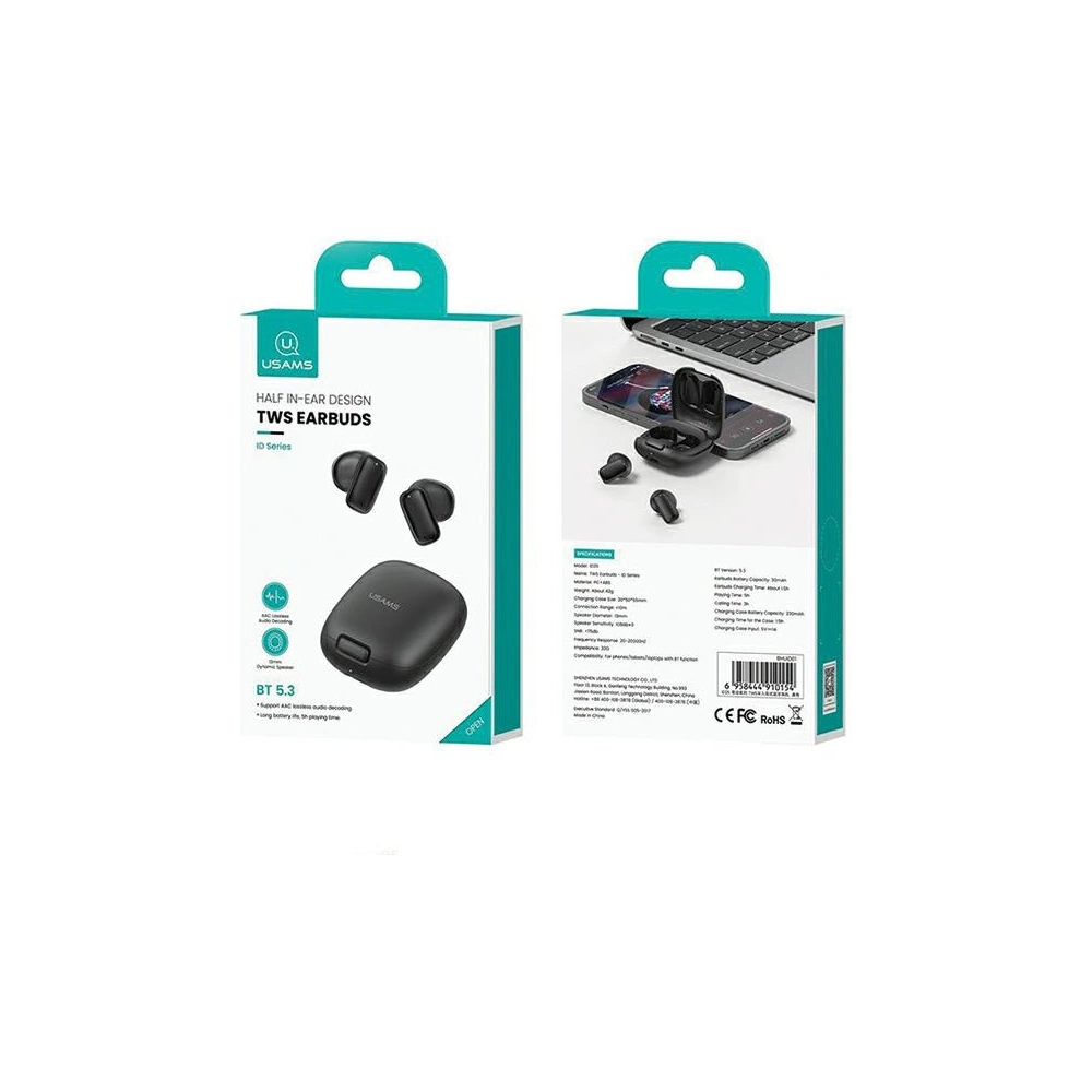 Słuchawki bezprzewodowe douszne USAMS ID Series ID25 Bluetooth 5.3 TWS różowy/pink