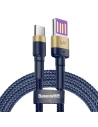 Cablu USB-C Baseus Cafule Huawei SuperCharge, QC 3.0, 5A 1m (albastru-auriu)