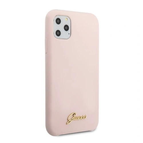 Kup Carcasă Guess GUHCN65LSLMGLP Apple iPhone 11 Pro Max roz deschis/light pink hard case Silicone Vintage Gold Logo - GUE276PNK - {ean13} - Sklep Home Screen