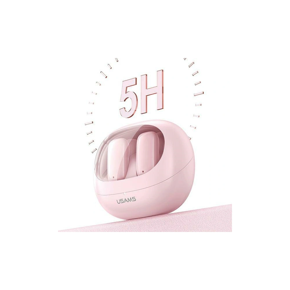 Słuchawki bezprzewodowe douszne USAMS TD Series TD22 Bluetooth 5.3 TWS różowy/pink