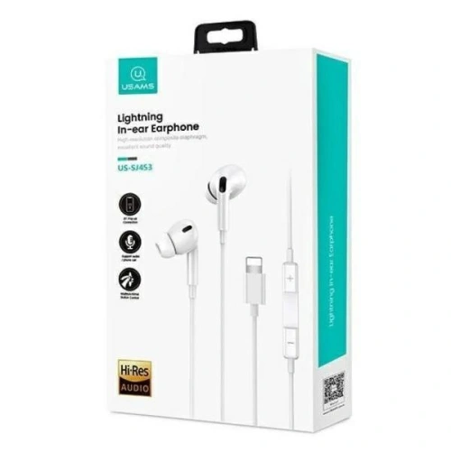 Kup Căști in-ear USAMS US-SJ621 EP-41 MAX lightning alb/white - USA1134 - {ean13} - Sklep Home Screen