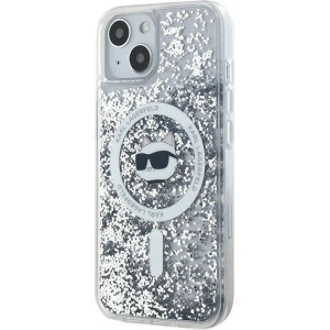 Kup Case Karl Lagerfeld KLHMP14SLGCHSGH Apple iPhone 15 / 14 / 13 Hardcase Liquid Glitter Choupette Head Magsafe transparent - KLD2075 - {ean13} - Sklep Home Screen