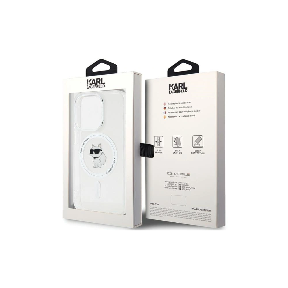 Etui Karl Lagerfeld KLHMP14XHFCCNOT Apple iPhone 14 Pro Max hardcase IML Choupette MagSafe przezroczysty/transparent