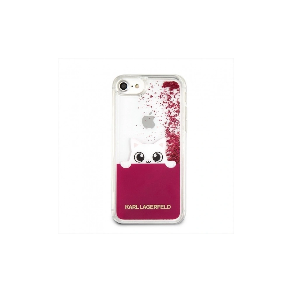 Karl Lagerfeld KLHCP7PABGFU Apple iPhone SE 2022/SE 2020/8/7 fushia/różowy hard case Liquid Glitter