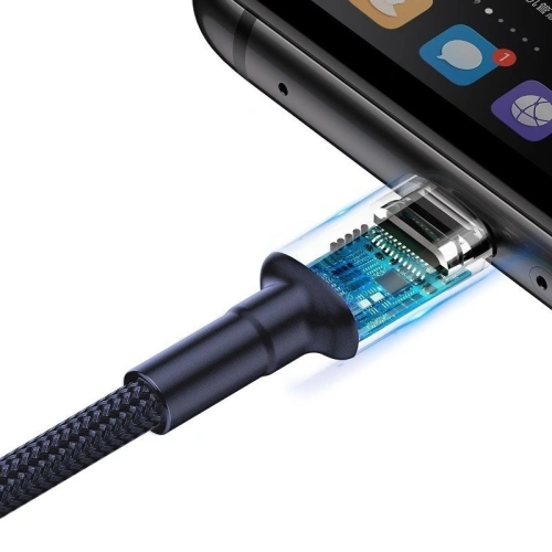 Kup Kabel USB-C Baseus Cafule Huawei SuperCharge, QC 3.0, 5A 1m (granatowo-złoty) - BSU694BLUGLD - {ean13} - Sklep Home Screen