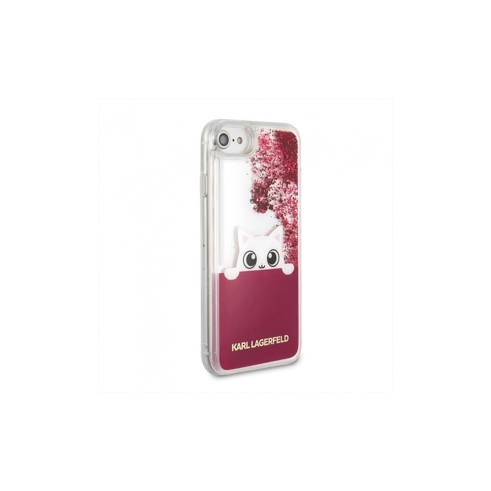 Karl Lagerfeld KLHCP7PABGFU Apple iPhone SE 2022/SE 2020/8/7 fushia/różowy hard case Liquid Glitter