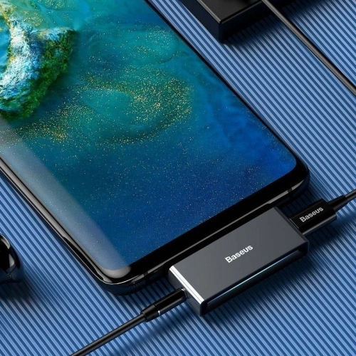 Kup Audio adapter Baseus L57 USB-C to USB-C + minijack 3,5mm, QC 3.0, PD (fekete) - BSU695BLK - {ean13} - Sklep Home Screen