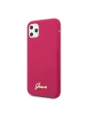 Kup Guess Apple Case GUHCN65LSLMGRE iPhone 11 Pro Max rot/burgunderfarbenes Hartschalenetui Silikon Vintage Gold Logo - GUE277RED - {ean13} - Sklep Home Screen