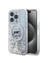 Case Karl Lagerfeld KLHMP14XLGCHSGH Apple iPhone 14 Pro Max Hardcase Liquid Glitter Choupette Head Magsafe transparent