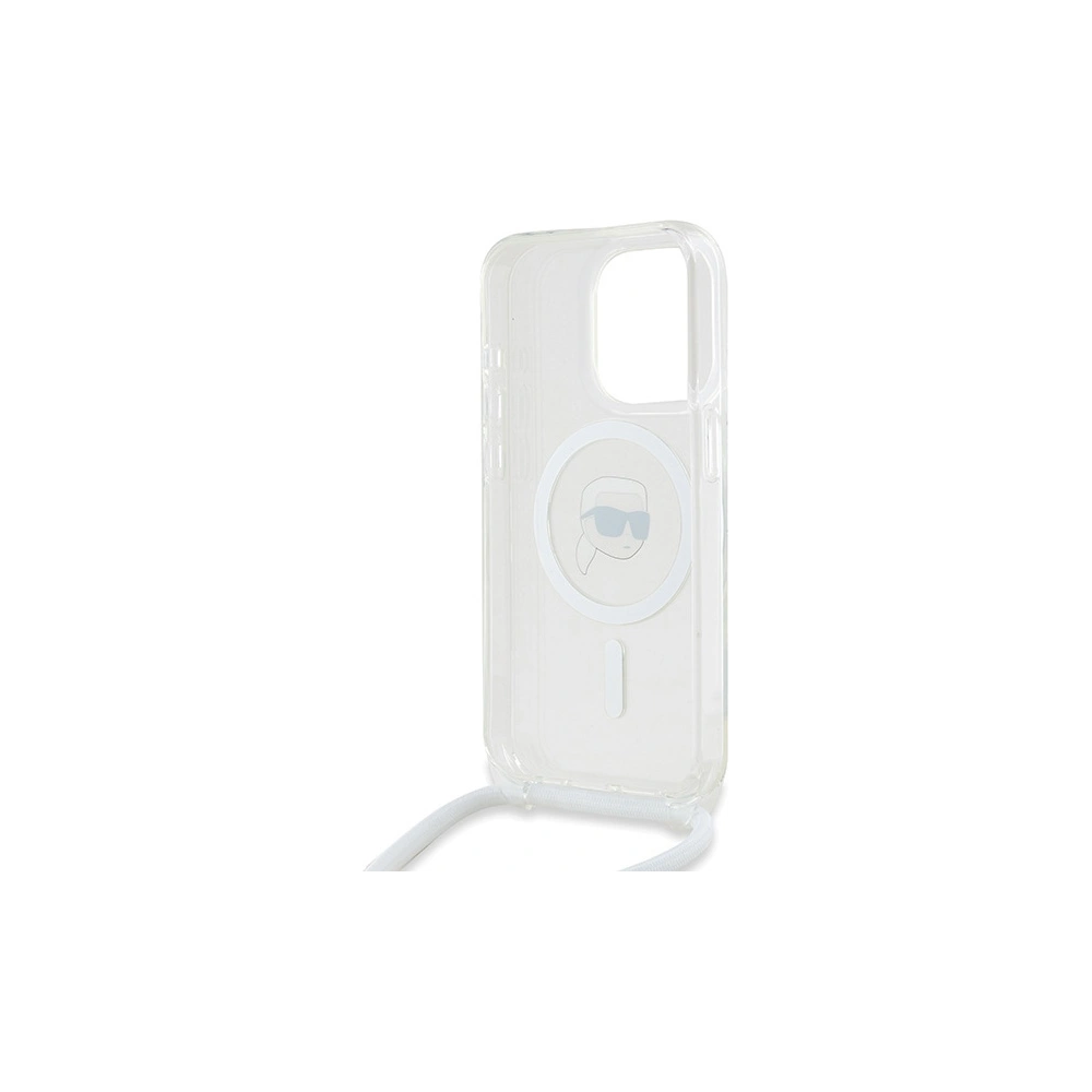 Etui Karl Lagerfeld KLHMP15LHCKHNT Apple iPhone 15 Pro hardcase Crossbody IML Karl Head Magsafe transparent