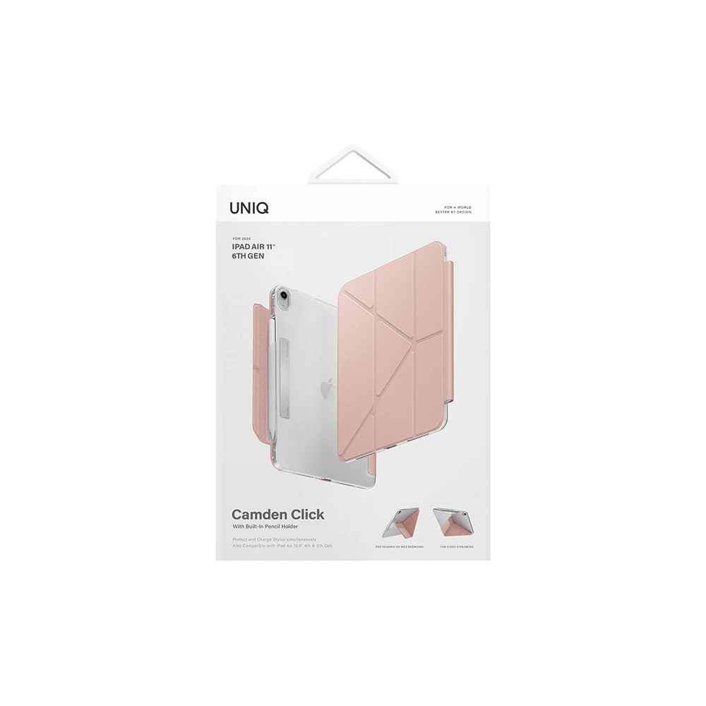 Etui UNIQ Camden Click Apple iPad Air 11" 2024 (6. generacji) różowy/blush pink